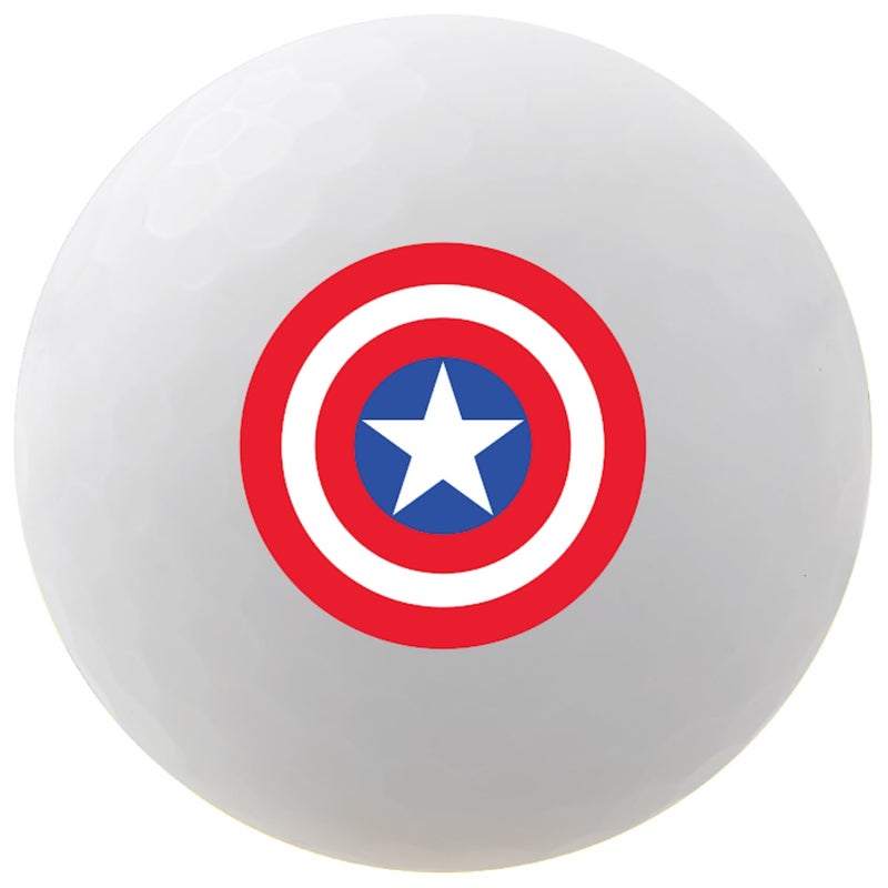 Volvik Marvel Golf Balls 4pk-Captain America - Image 2